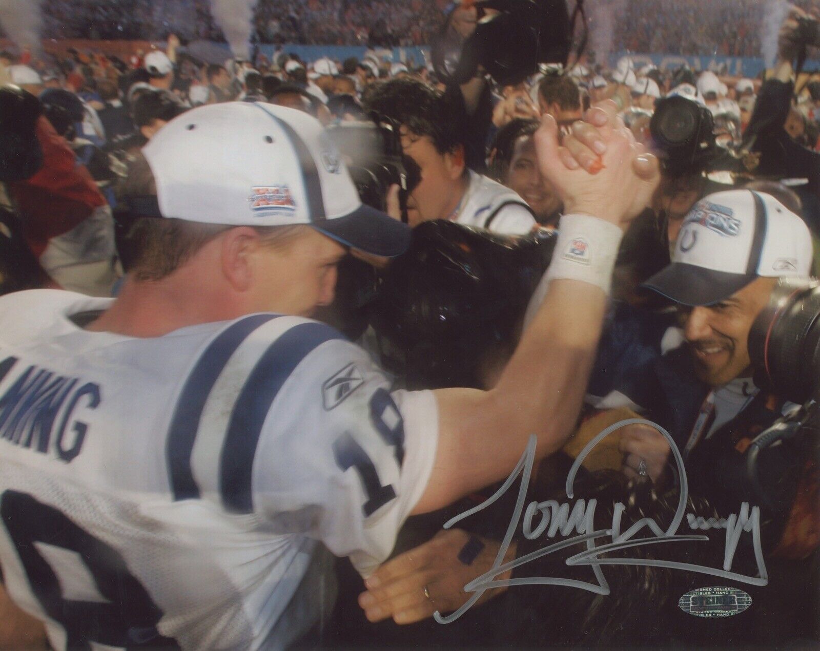 Tony Dungy Indianapolis Colts  Signed 8x10 Photo Auto with Steiner Hologram 