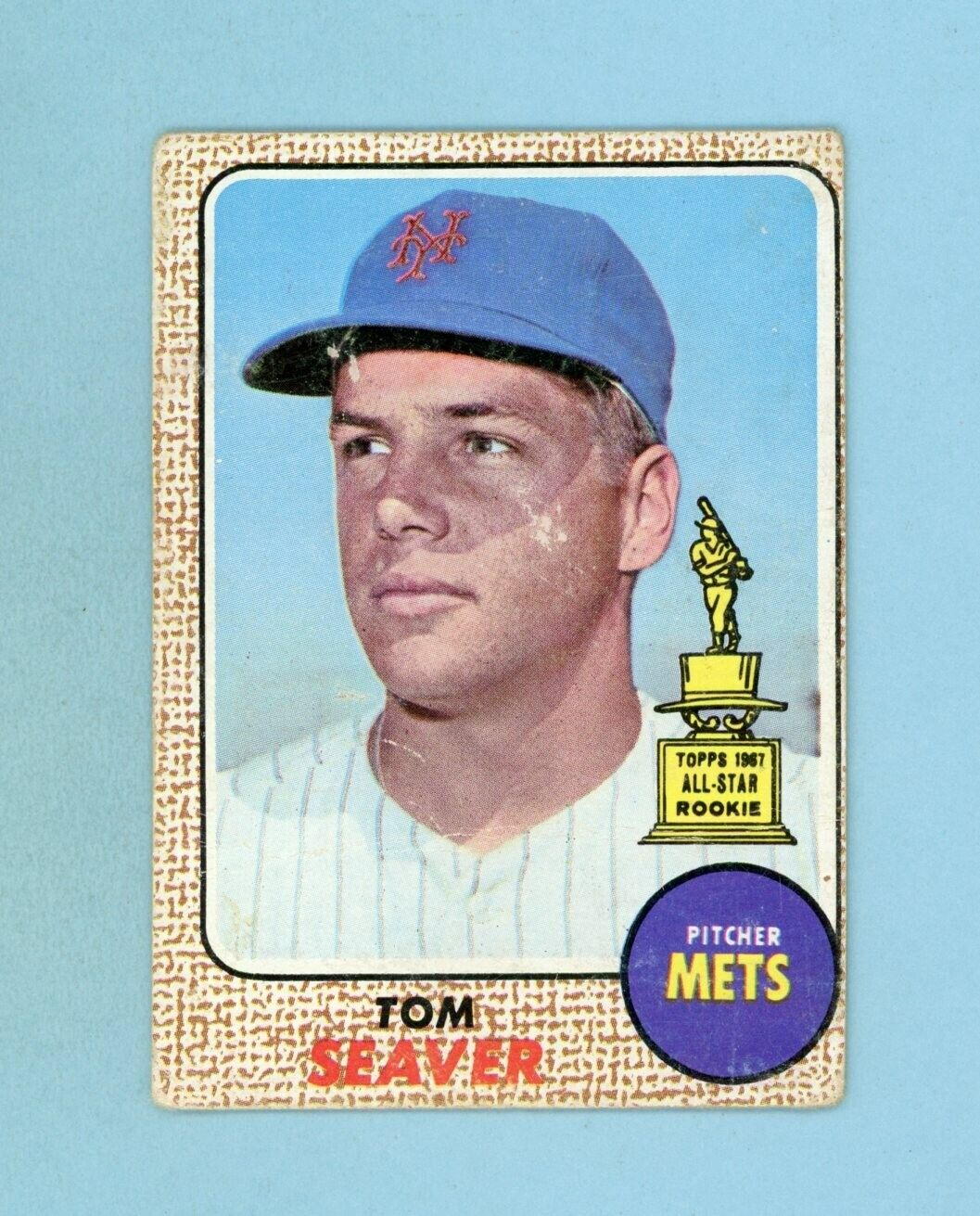 1968 Topps #45 Tom Seaver New York Mets Baseball Card Low Grade