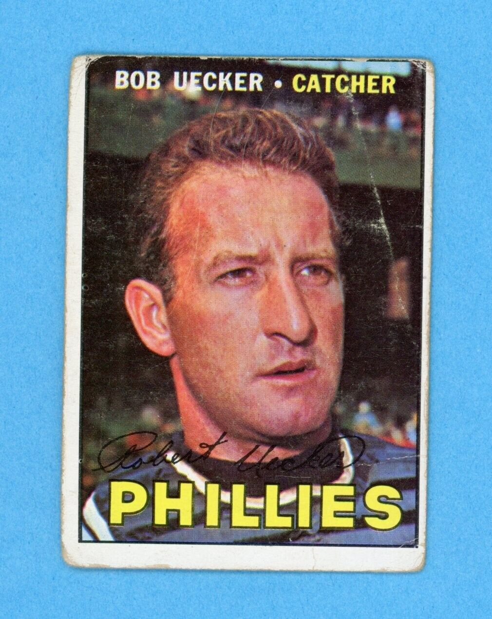 1967 Topps #326 Bob Uecker Philadelphia Phillies Baseball Card Low Grade