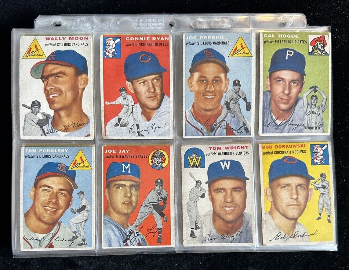 1954 Topps Baseball  Starter Set Lot of 127 Different w/ Bauer Groat  VG to EX