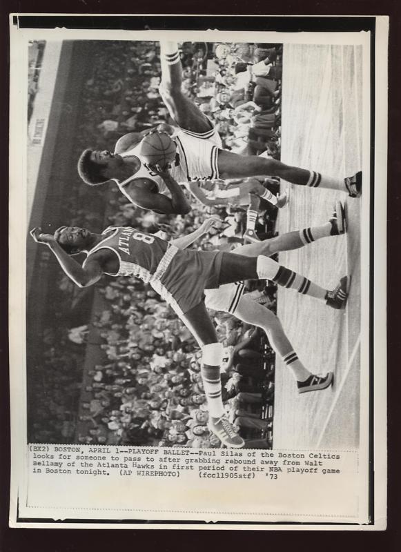 Original 1973 Paul Silas Boston Celtics Wire Photo