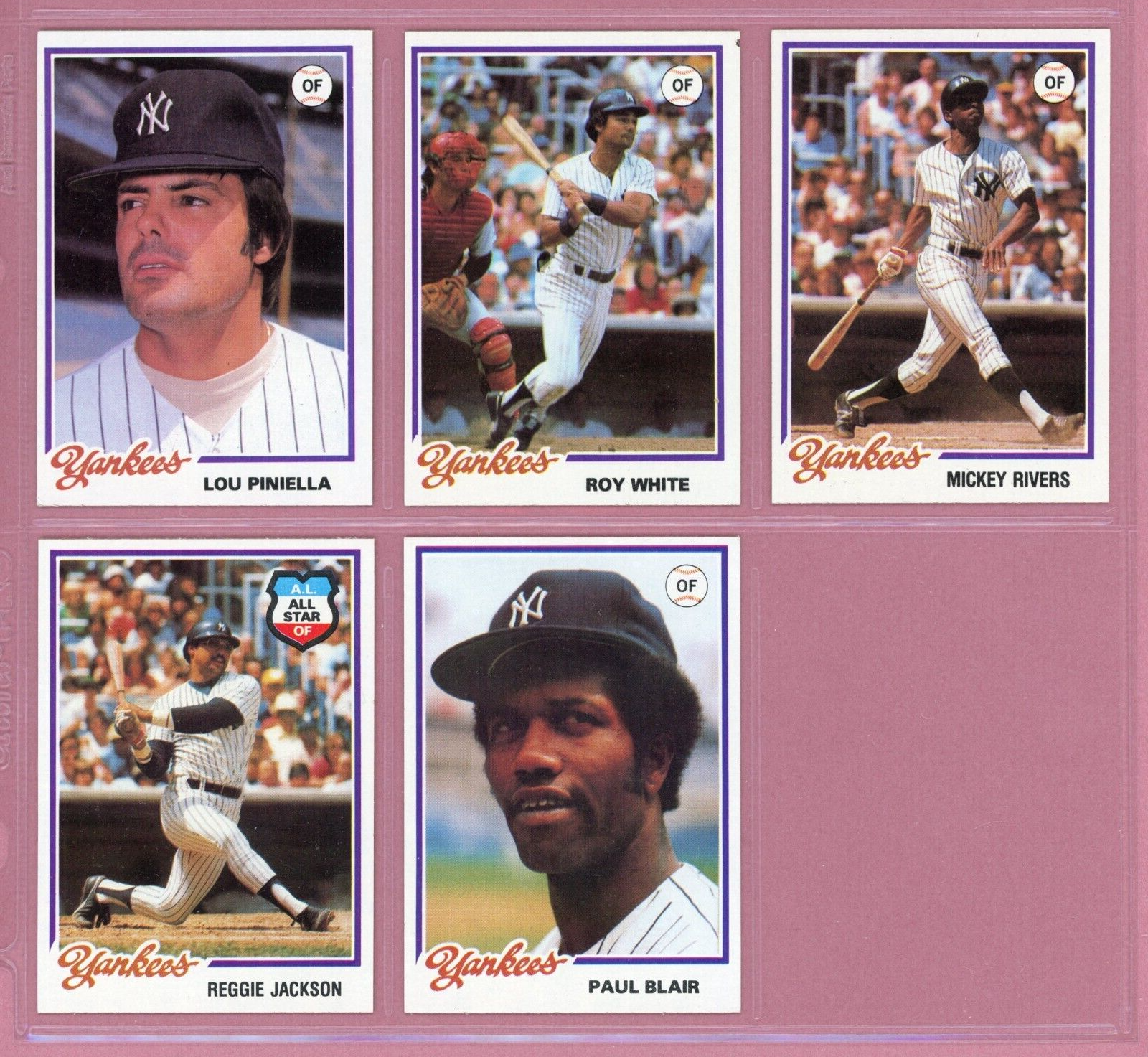 1978 Topps Burger King NY Yankees Complete Set of 23 Baseball Cards Ex/Mt - NM