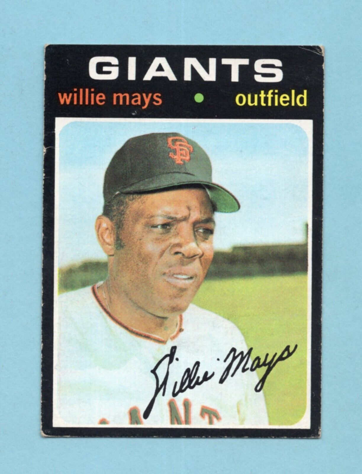 1971 Topps #600 Willie Mays San Francisco Giants Baseball Card Vg/Ex ap lwctr