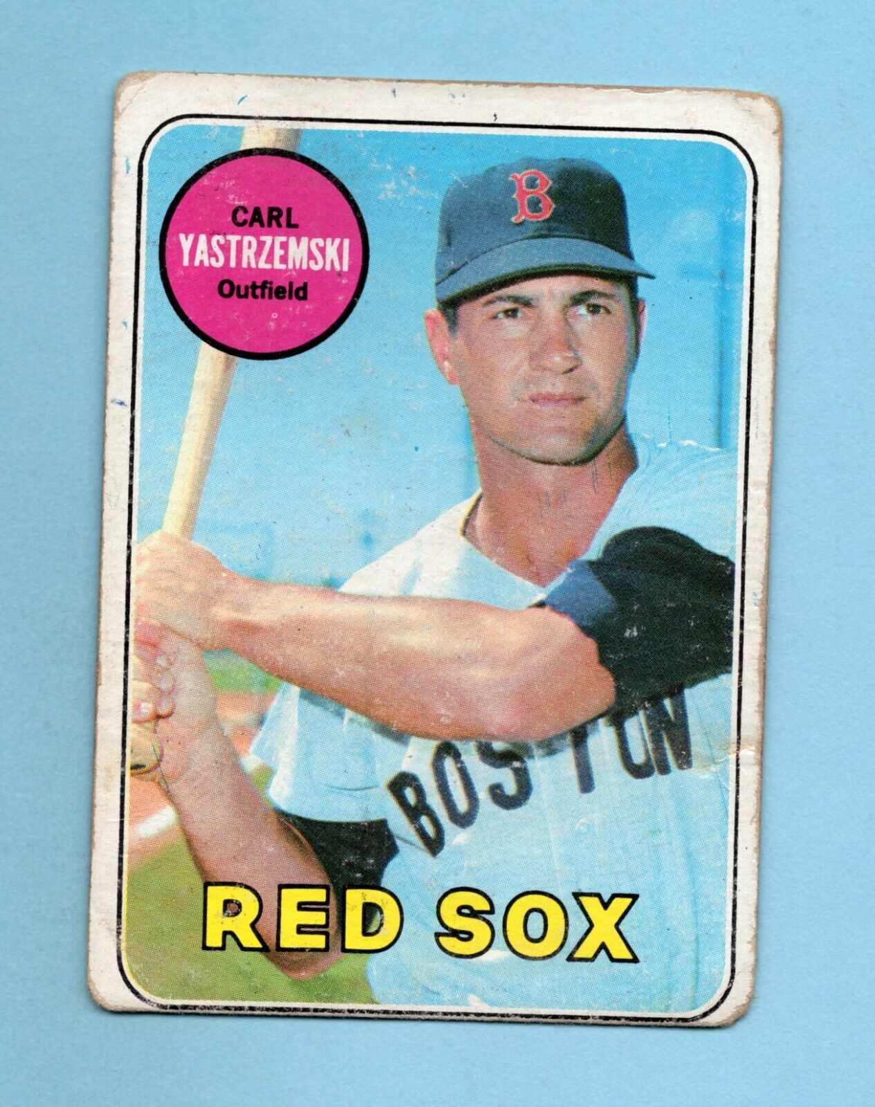 1969 Topps #130 Carl Yastrzemski Boston Red Sox Baseball Card Low Grade