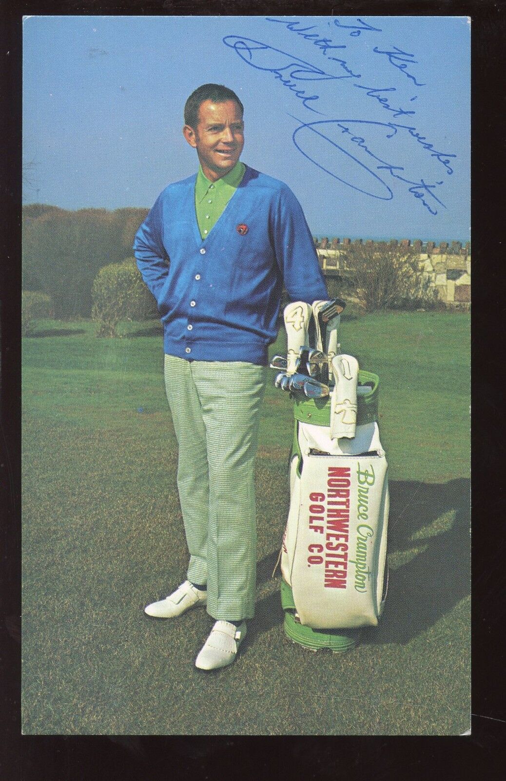 Bruce Crampton Pro Golfer SIGNED 3.5 x 5.5" Color Card w/ Hologram