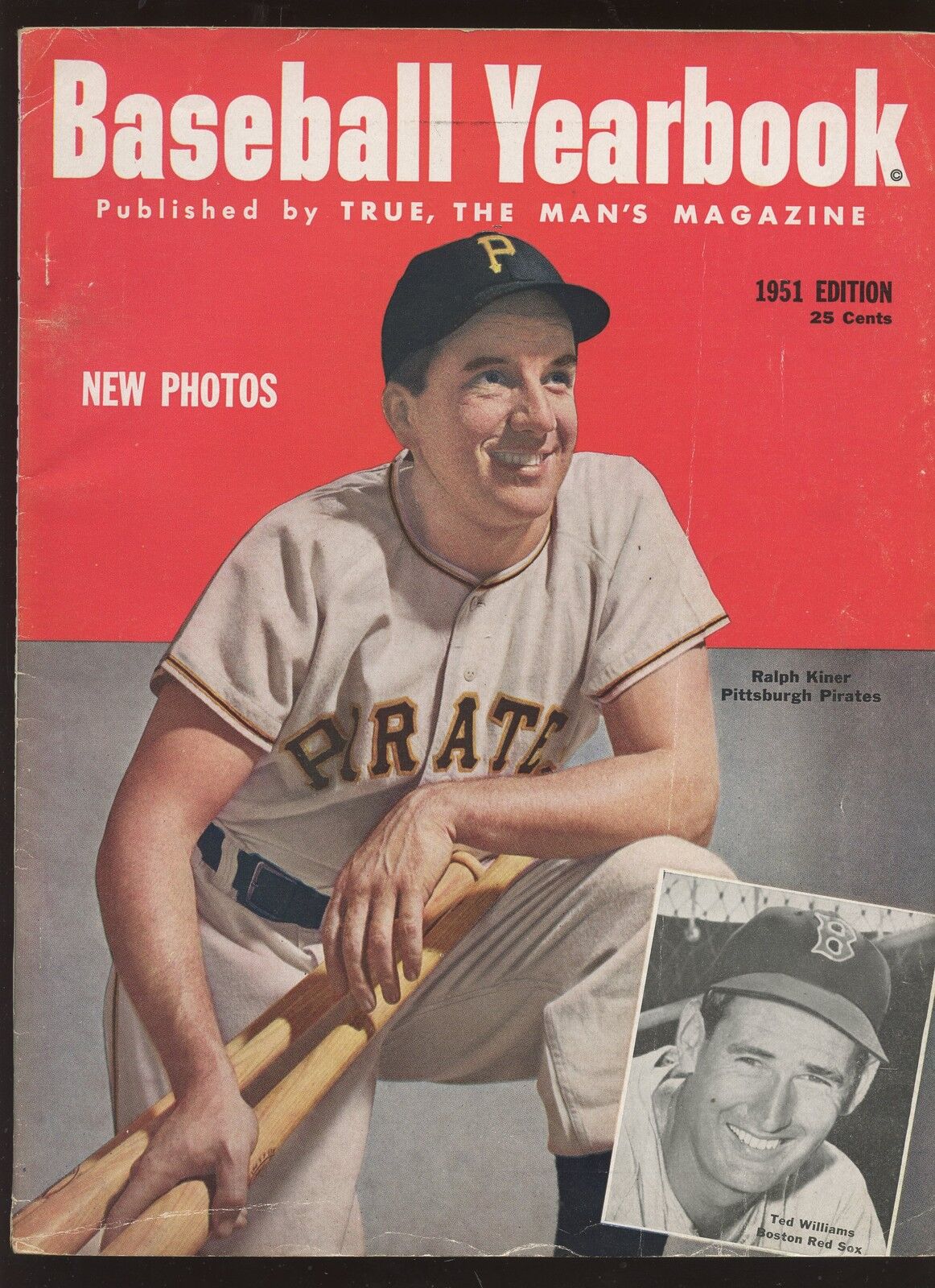 1951 Man's Baseball Yearbook Complete Magazine With Ralph Kiner Front Cover EX