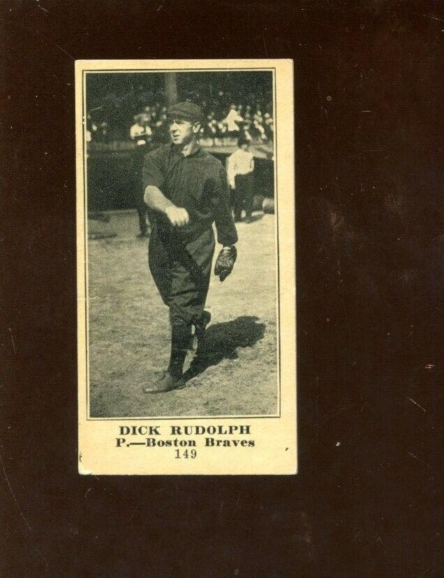 1916 M101-5 Famous-Barr Co. Baseball Card #149 Dick Rudolph EX+