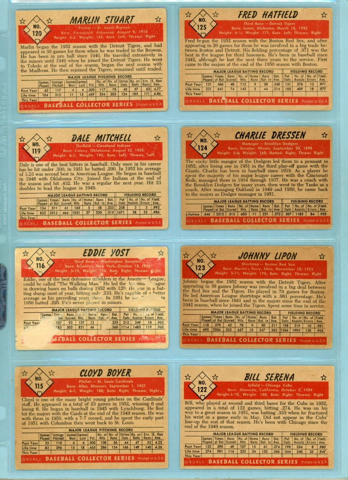 1953 Bowman Color Starter Set Lot of 107 Different Baseball Cards Low Grade