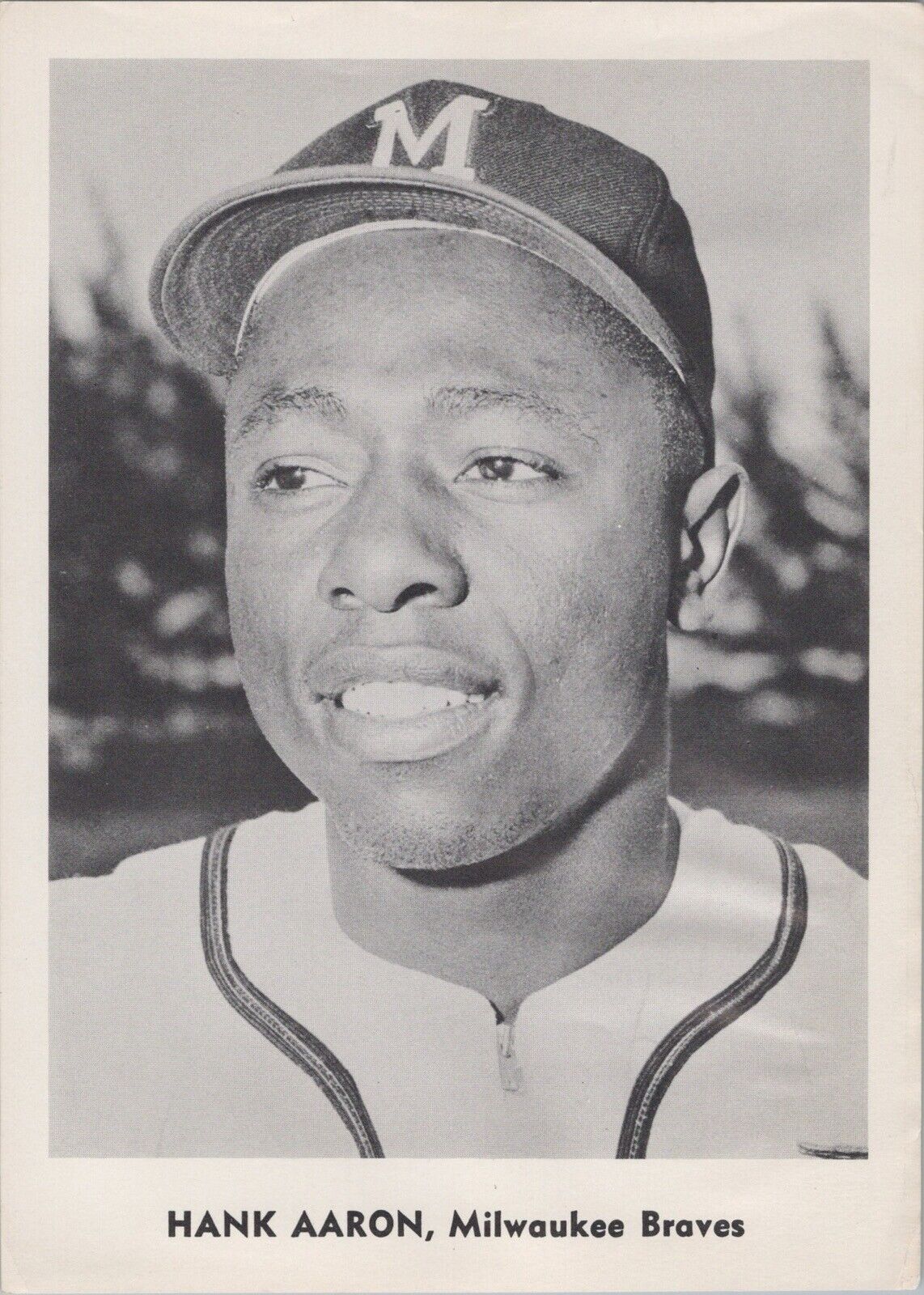 Hank Aaron 5x7 1959 Milwaukee Braves Jay Publishing Team Photo