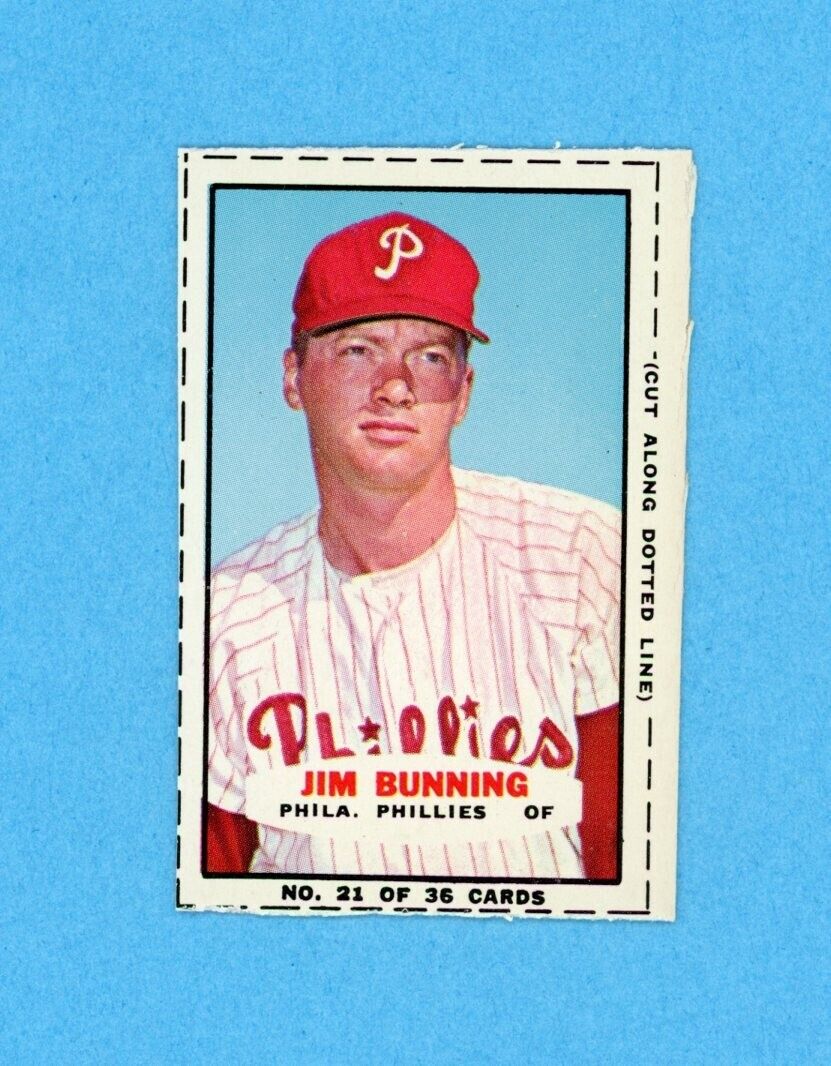 1965 Bazooka #21 Jim Bunning Philadelphia Phillies Baseball Card