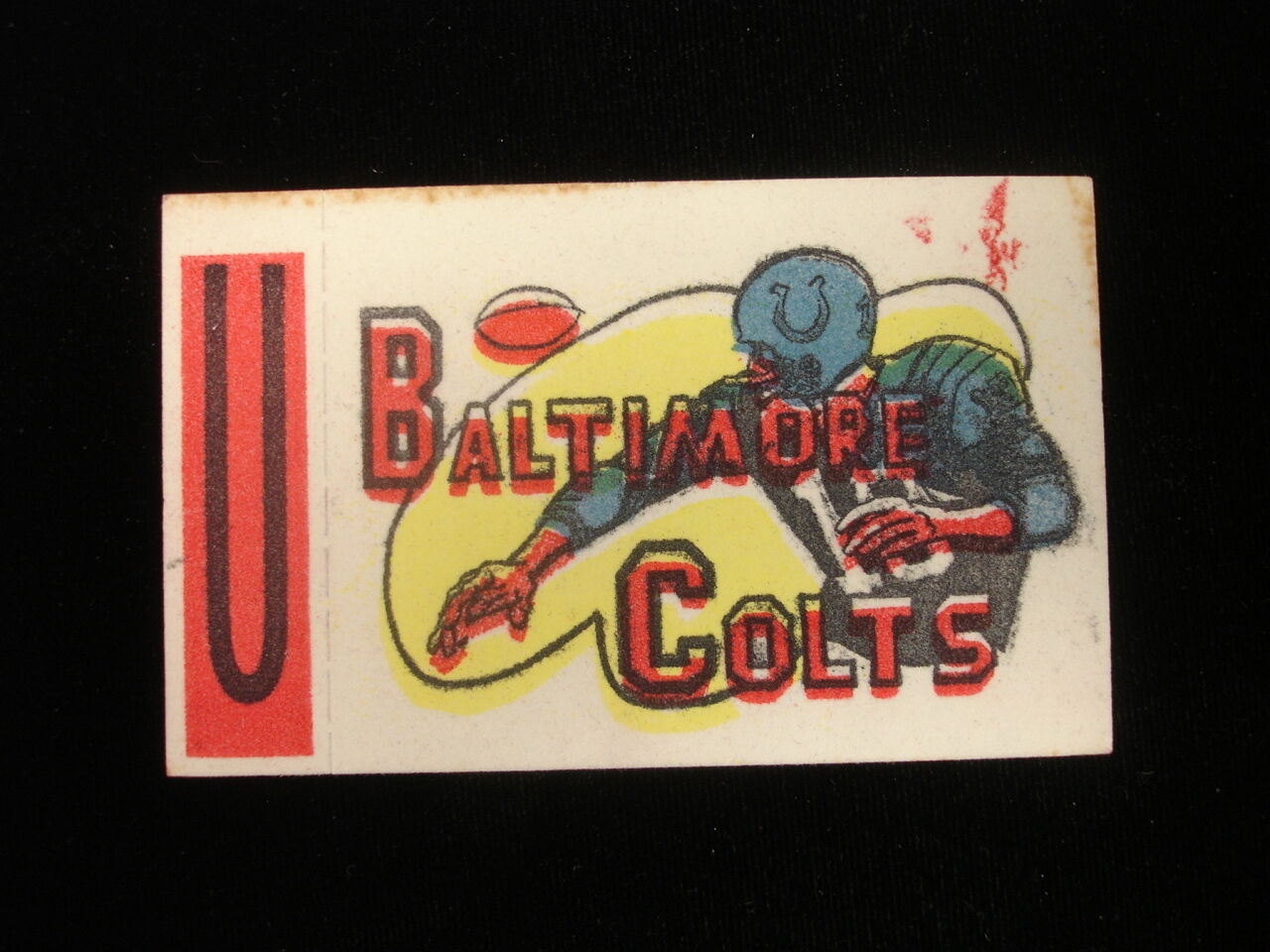 1961 Topps Baltimore Giants Flocked Sticker Insert