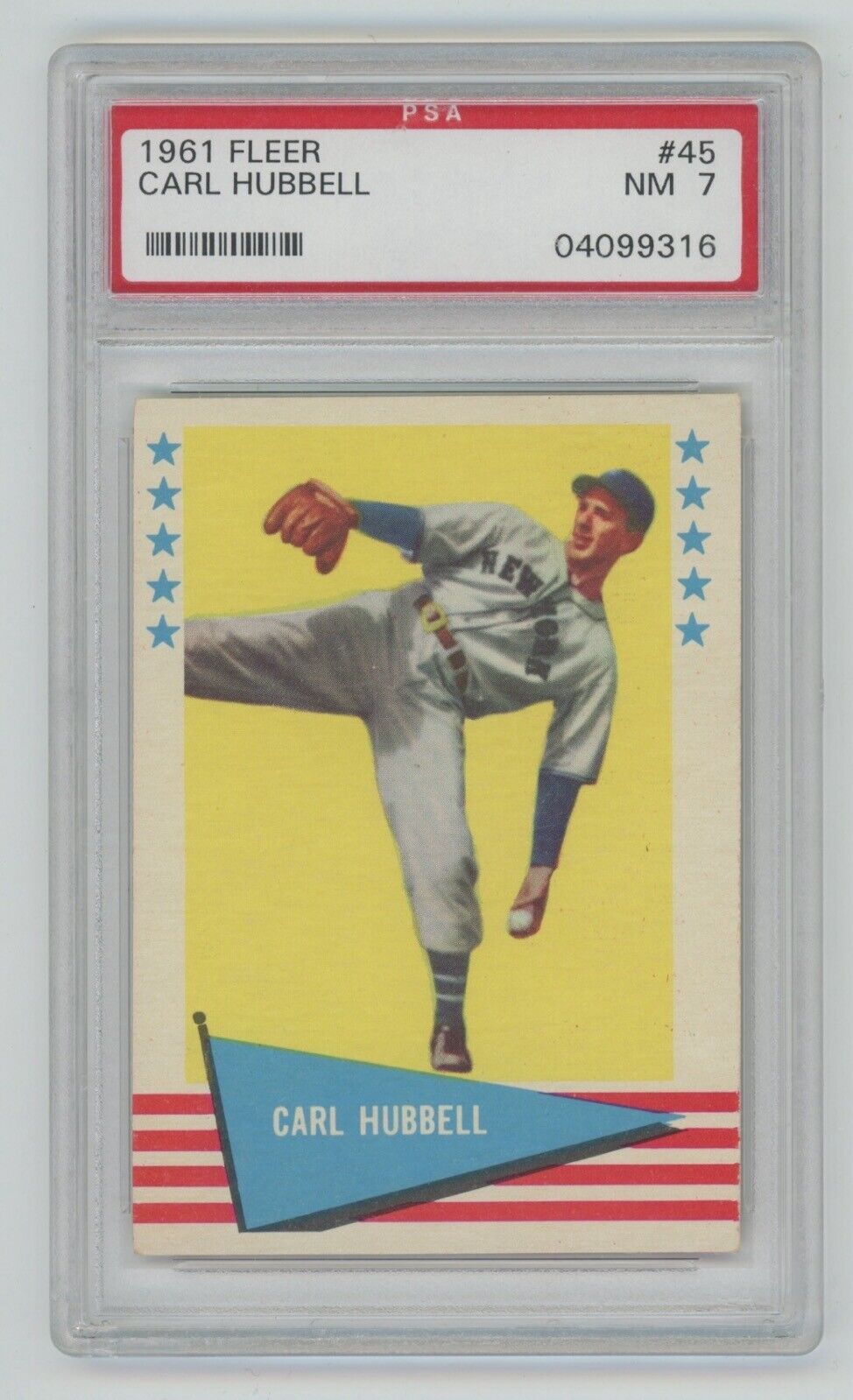 Carl Hubbell 1961 Fleer #45 • PSA 7 NM