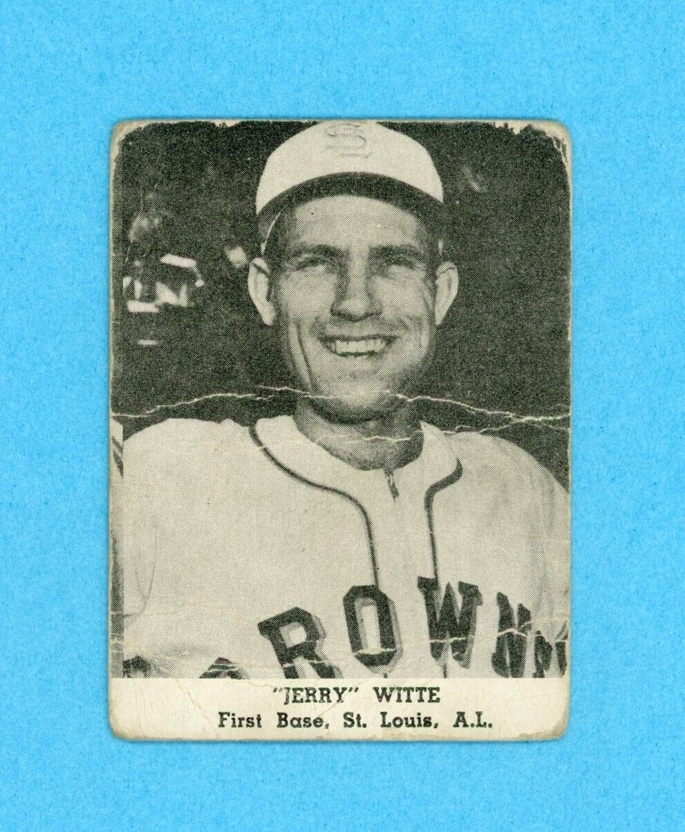 1947 Tip Top Bread Jerry White St. Louis Browns Baseball Card Low Grade