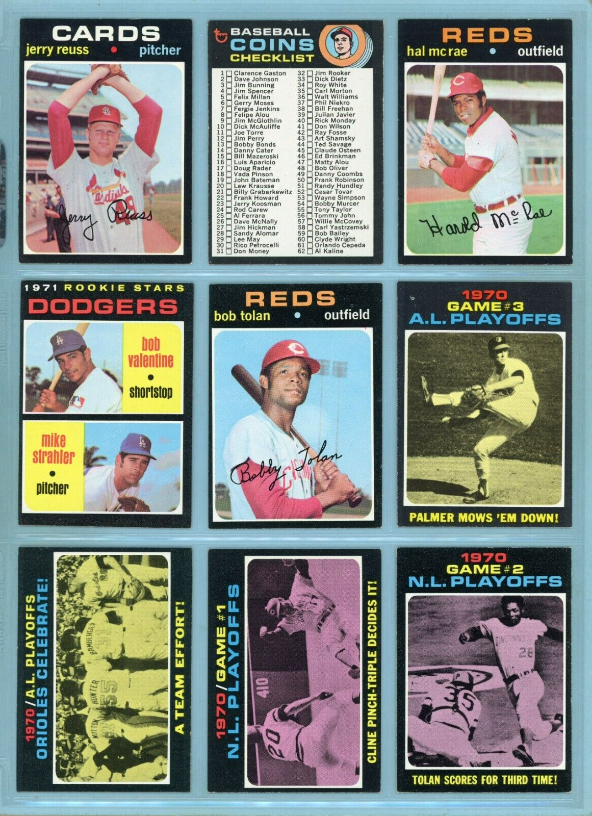 1971 Topps Starter Set Lot of 92 Different Baseball Cards Ex - Ex/Mt