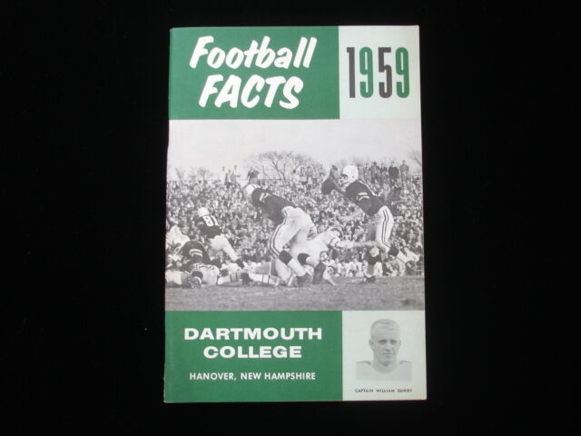 1959 William Gundy Dartmouth College Football Facts Media Guide EX+
