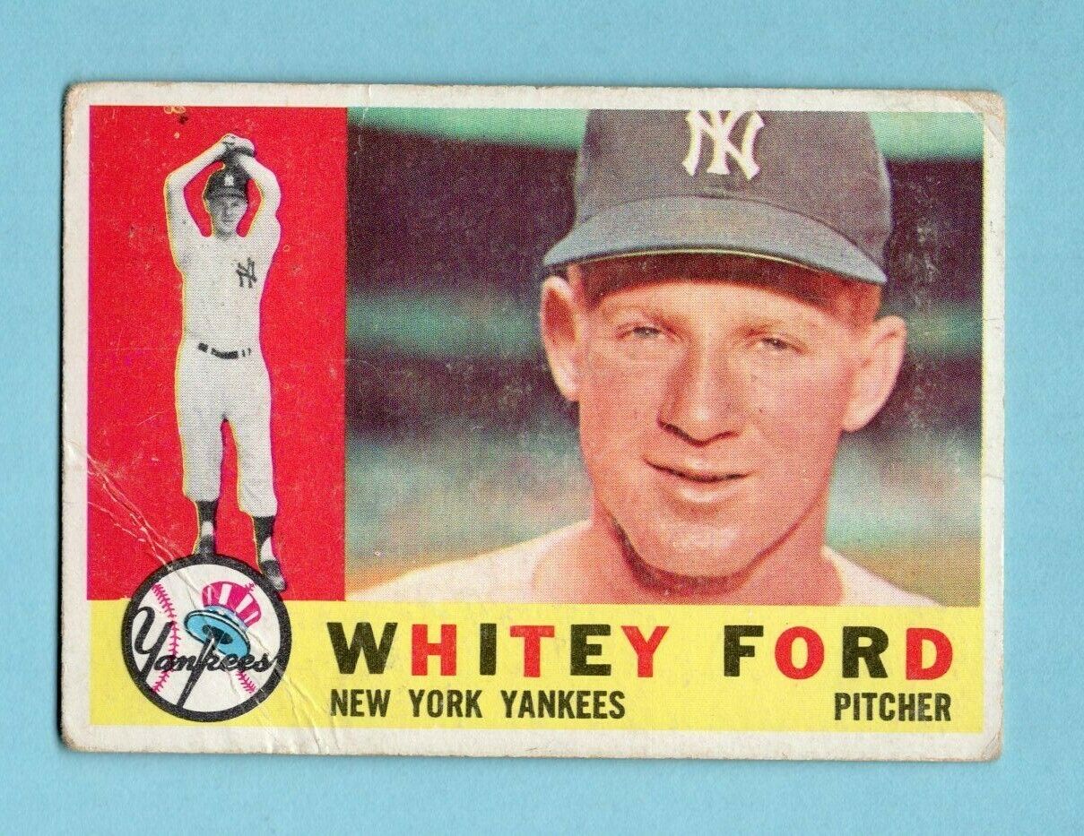 1960 Topps #35 Whitey Ford New York Yankees Baseball Card Low Grade   