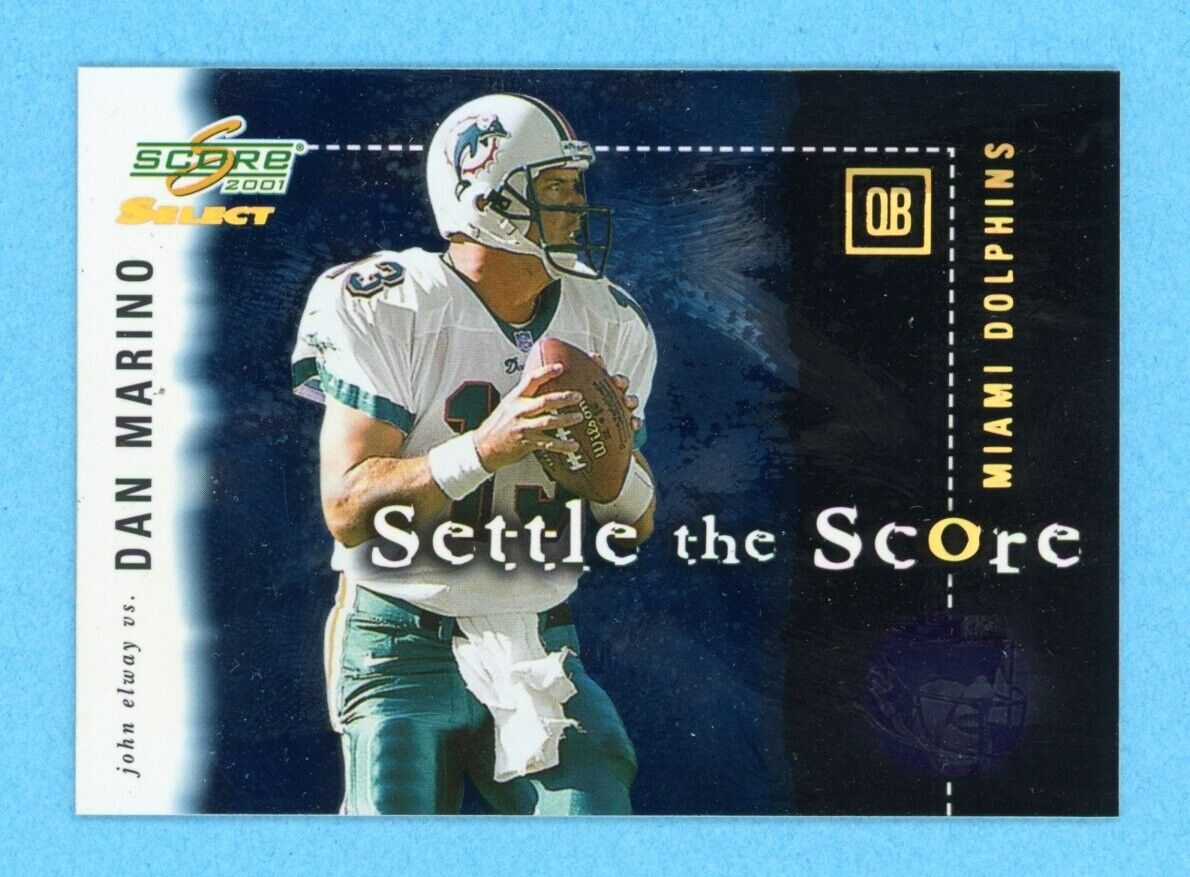 2001 Score Select #SS-28 John Elway, Dan Marino #'ed 391/550 Football Card NM