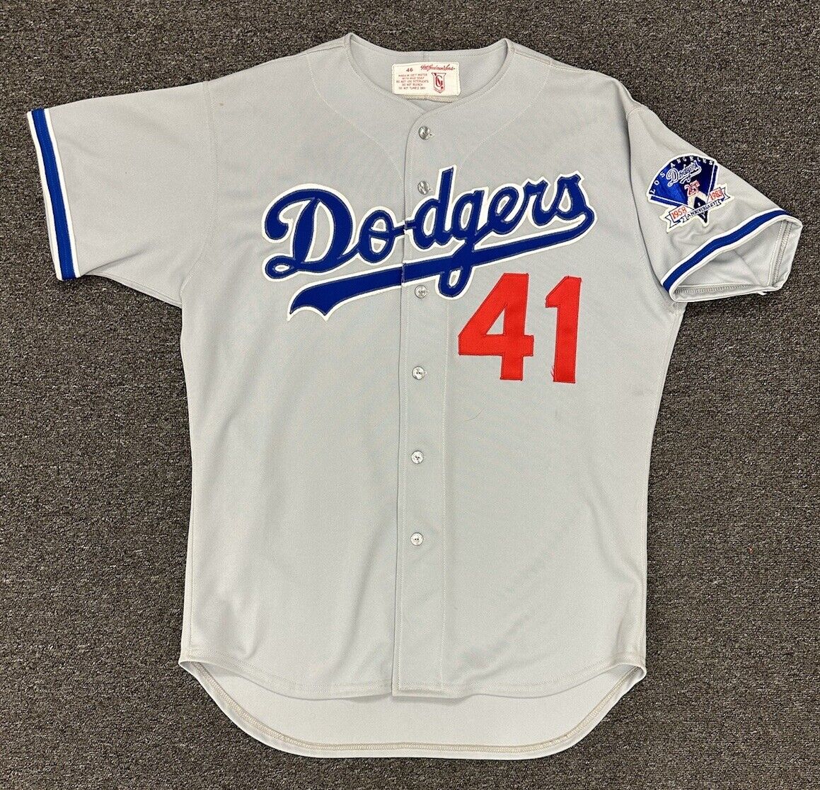 1983 Jerry Reuss Los Angeles Dodgers GAME USED Home Flannel Jersey #41 w/ Patch