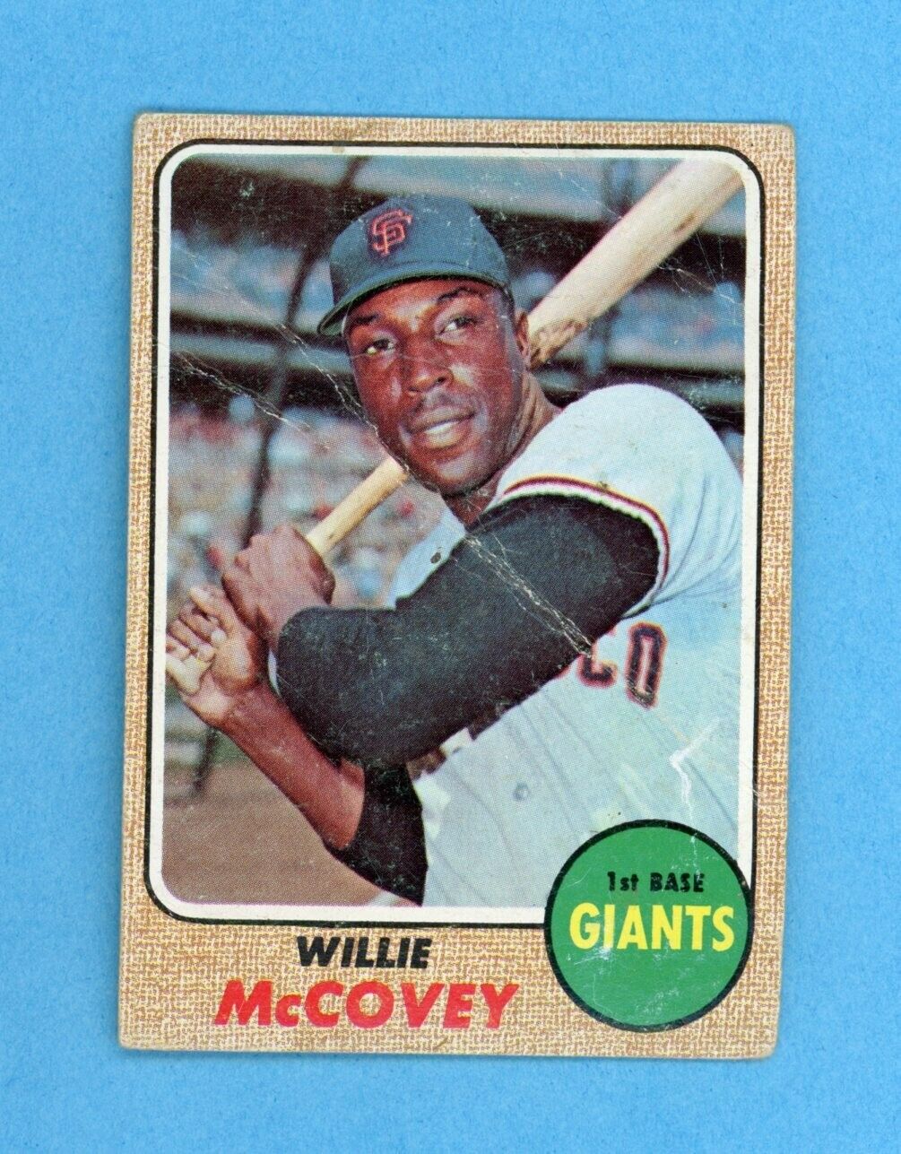 1968 Topps #290 Willie McCovey San Francisco Giants Baseball Card Low Grade