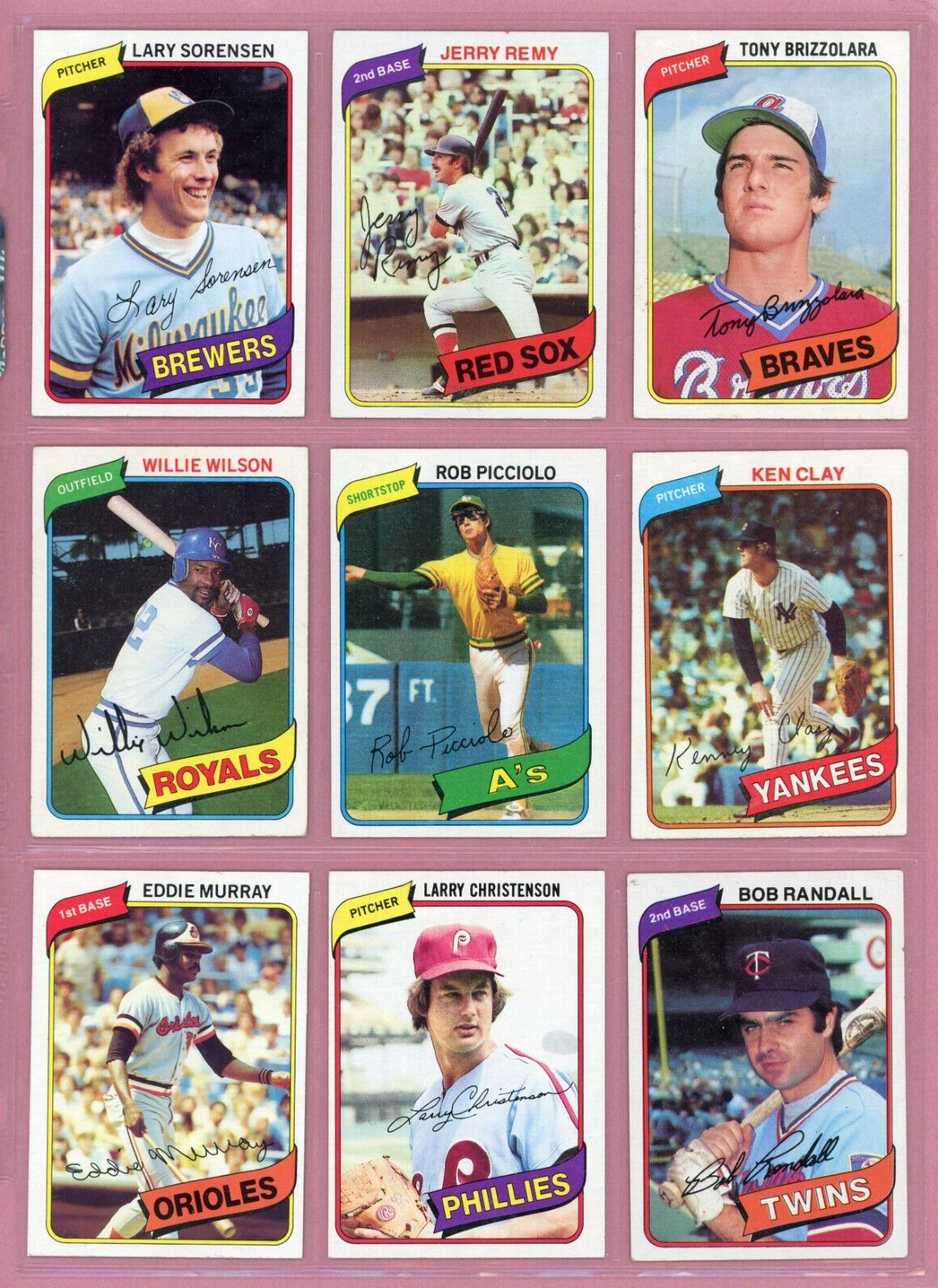 1980 Topps Complete Set of 726 Baseball Cards Mixed Grades