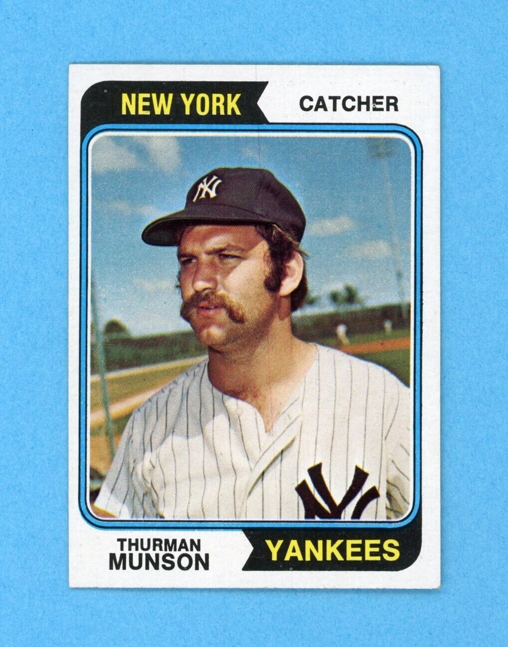 1974 Topps #340 Thurman Munson New York Yankees Baseball Card Ex/Mt - NM