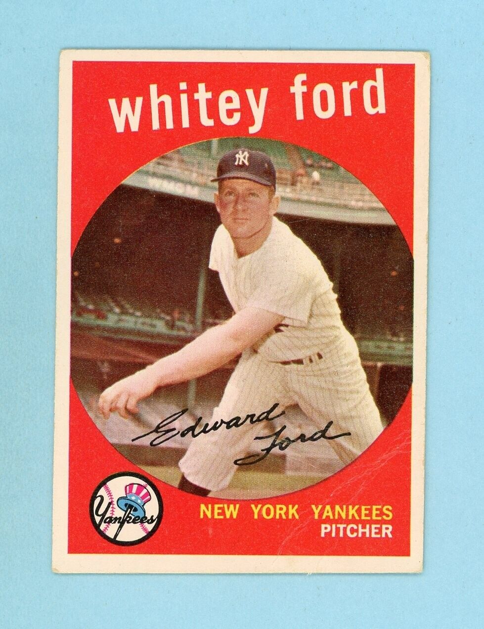 1959 Topps #430 Whitey Ford New York Yankees Baseball Card Low Grade