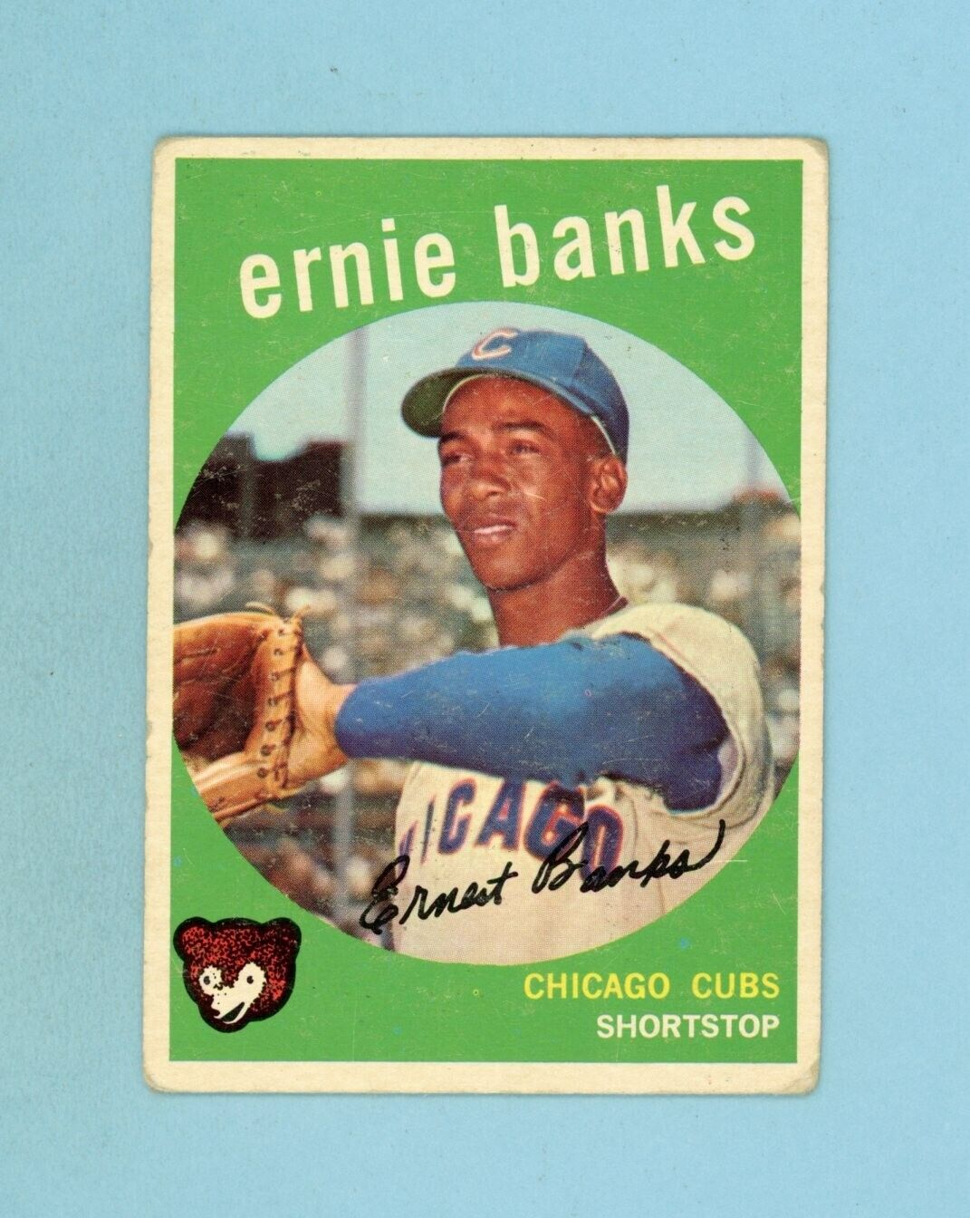 1959 Topps #350 Ernie Banks Chicago Cubs Baseball Card VG