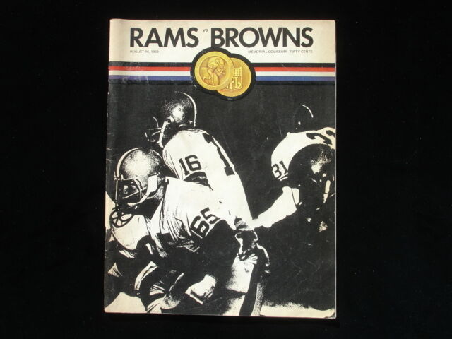 August 16, 1969 Rams vs. Browns Football Program EX