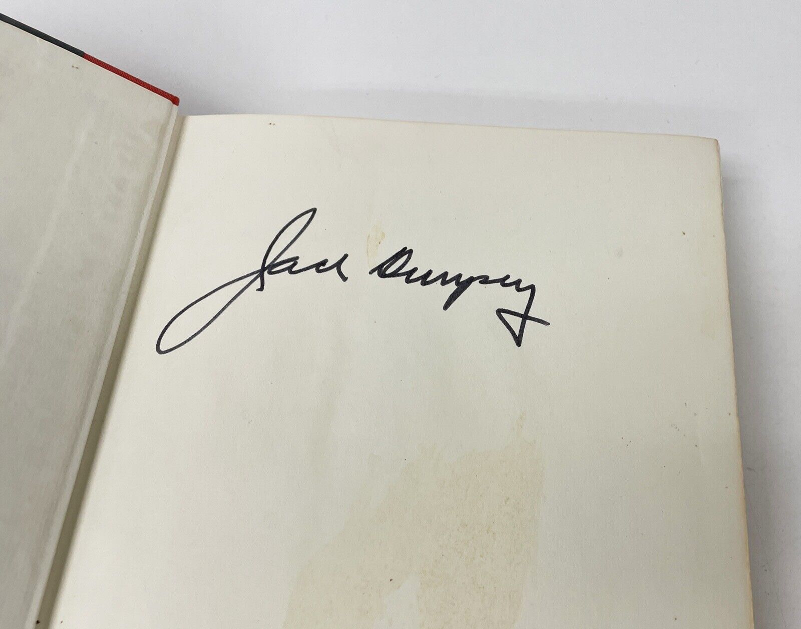 Jack Dempsey Signed Book “Dempsey” Auto with B&E Hologram