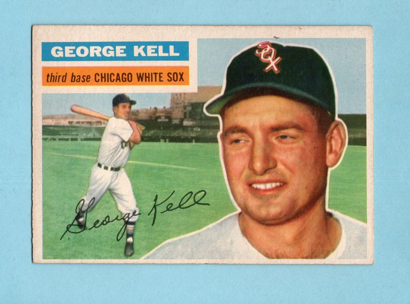 1956 Topps #195 George Kell Chicago White Sox Baseball Card EX+ - Ex/Mt o/c