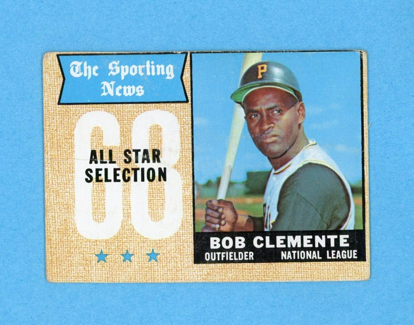 1968 Topps #374 Roberto Clemente All-Star Pitts Pirates Baseball Card Low Grade