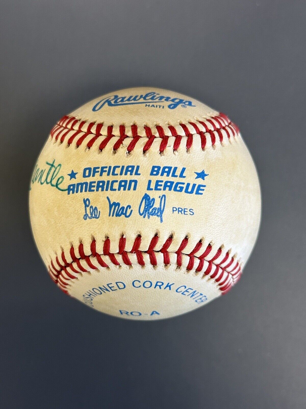 Mickey Mantle & Ted Williams DUAL SIGNED Official AL MacPhail Baseball w/ holog.