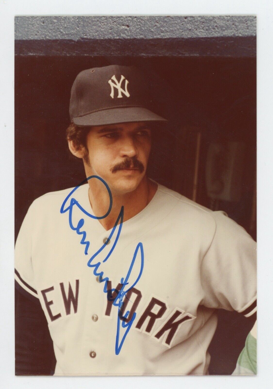 Ron Guidry NY Yankees Signed 3.5"x5" Photo Auto w B&E Hologram