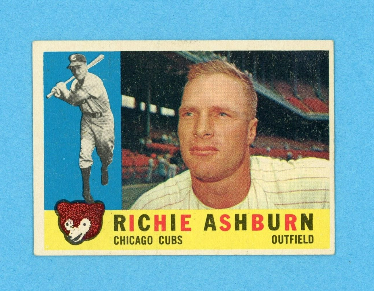 1960 Topps #305 Richie Ashburn Chicago Cubs Baseball Card EX