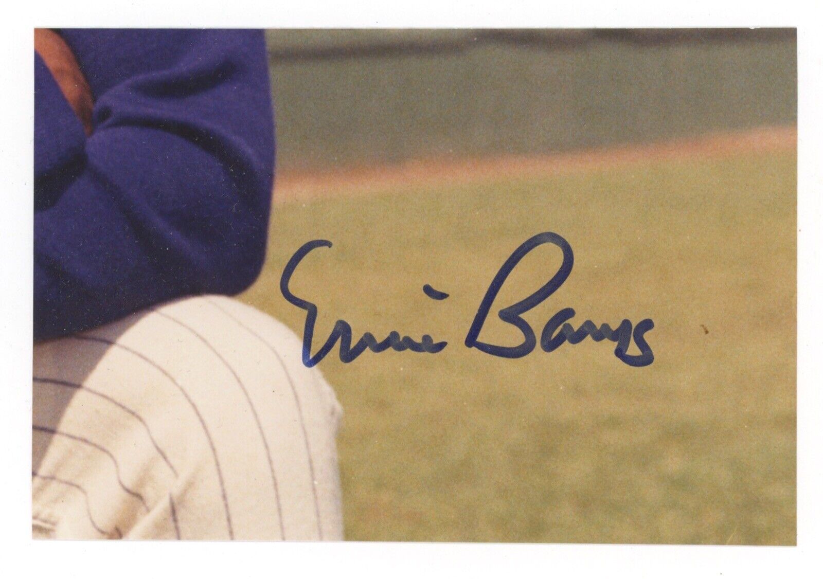 Ernie Banks Cut Auto with B&E Hologram