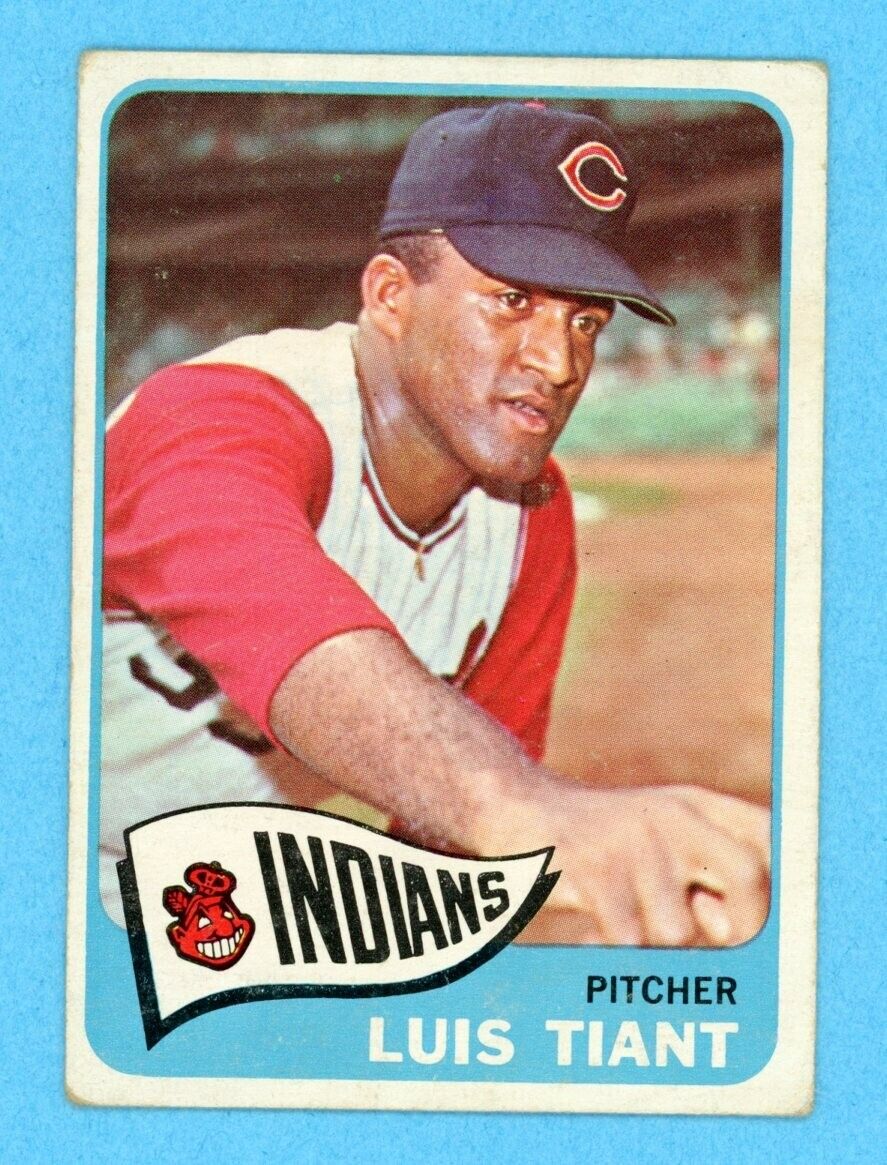 1965 Topps #145 Luis Tiant Cleveland Indians Rookie Baseball Card VG+ few wrks