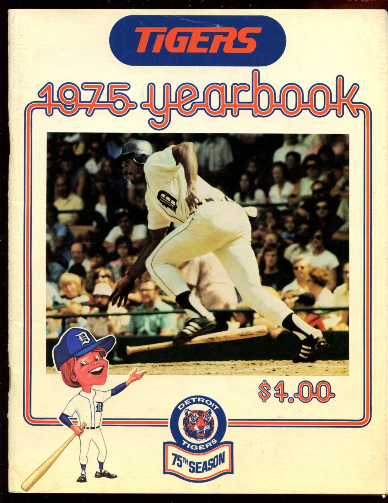 1975 Detroit Tigers MLB Baseball Yearbook EX+