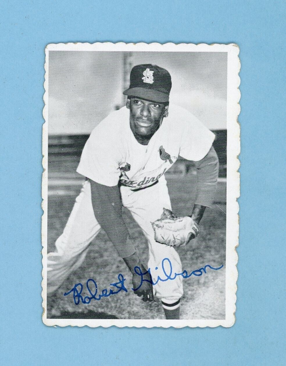 1969 Topps Deckle Edge #29 Bob Gibson St. Louis Cardinals Baseball Card EX