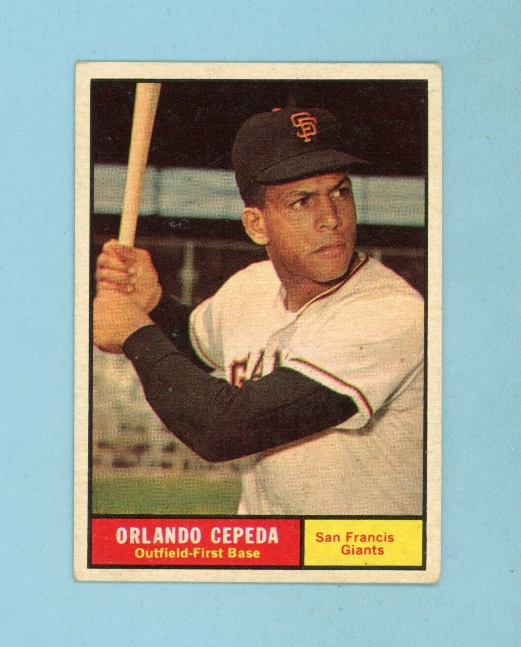 1961 Topps #435 Orlando Cepeda San Francisco Giants Baseball Card EX