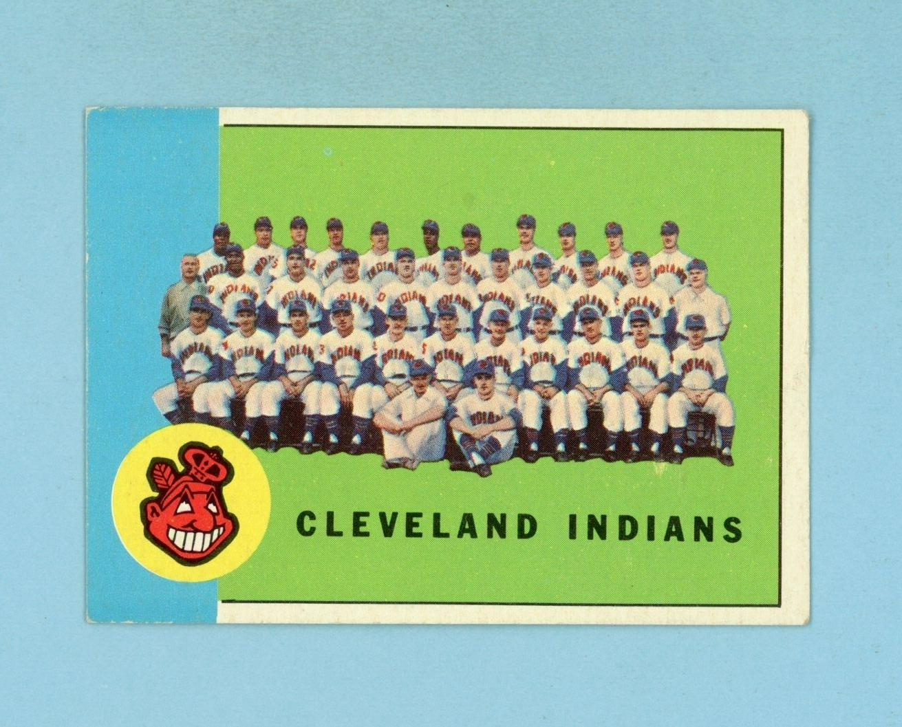 1963 Topps #451 Cleveland Indians Team Baseball Card EX wrk