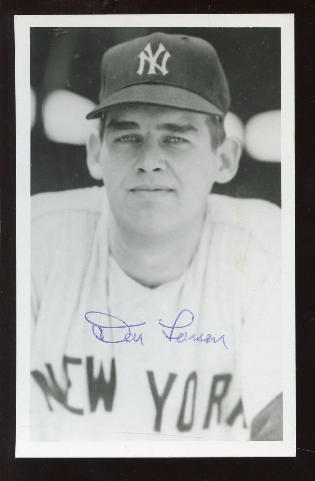 Don Larsen New York Yankees Photo Postcard Autographed Hologram