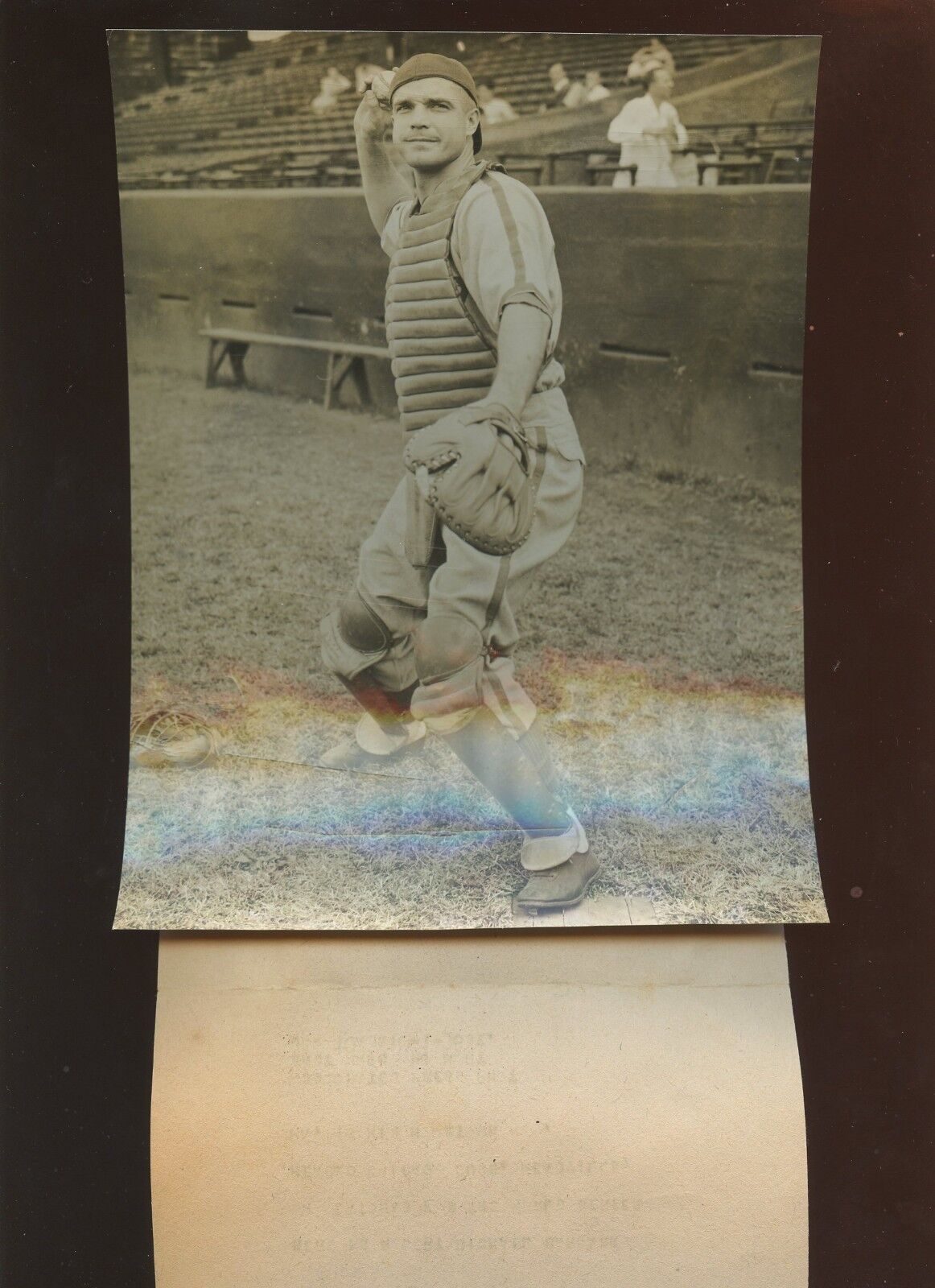 Original October 1 1938 Bill Lee & Robert Garback Chicago Cubs 6 X 9 Wire Photo