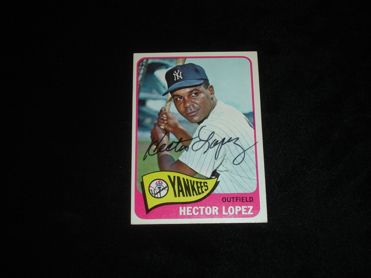 1965 Topps Hector Lopez NY Yankees Autographed Baseball Card-#532-High Number