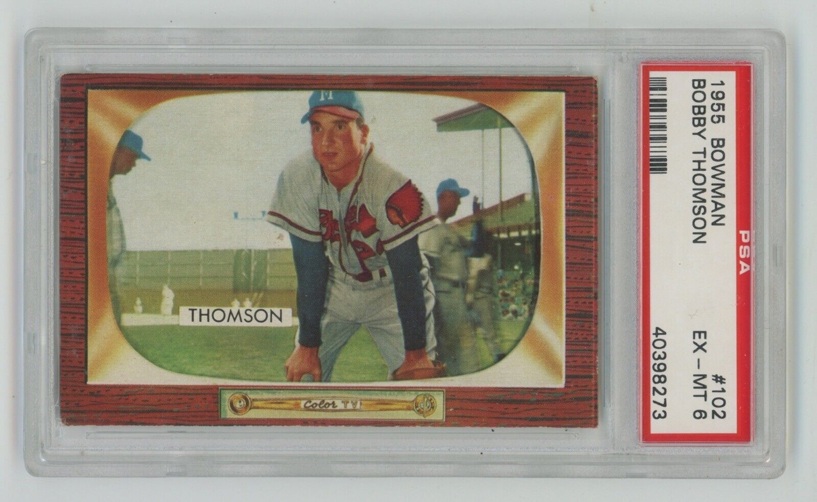 Bobby Thomson 1955 Bowman Card #102 PSA 6 EX-MT