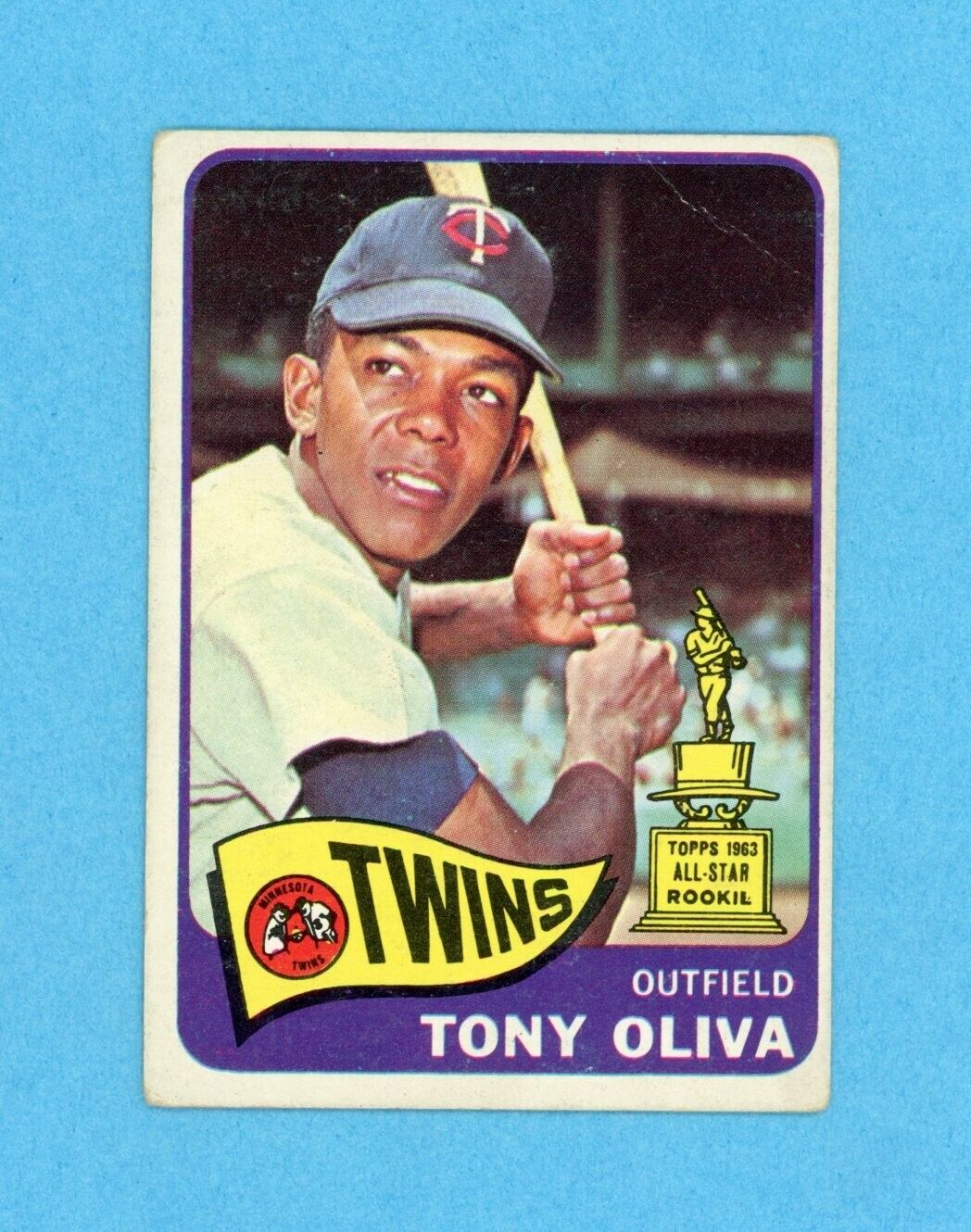 1965 Topps #340 Tony Oliva Minnesota Twins Baseball Card Low Grade