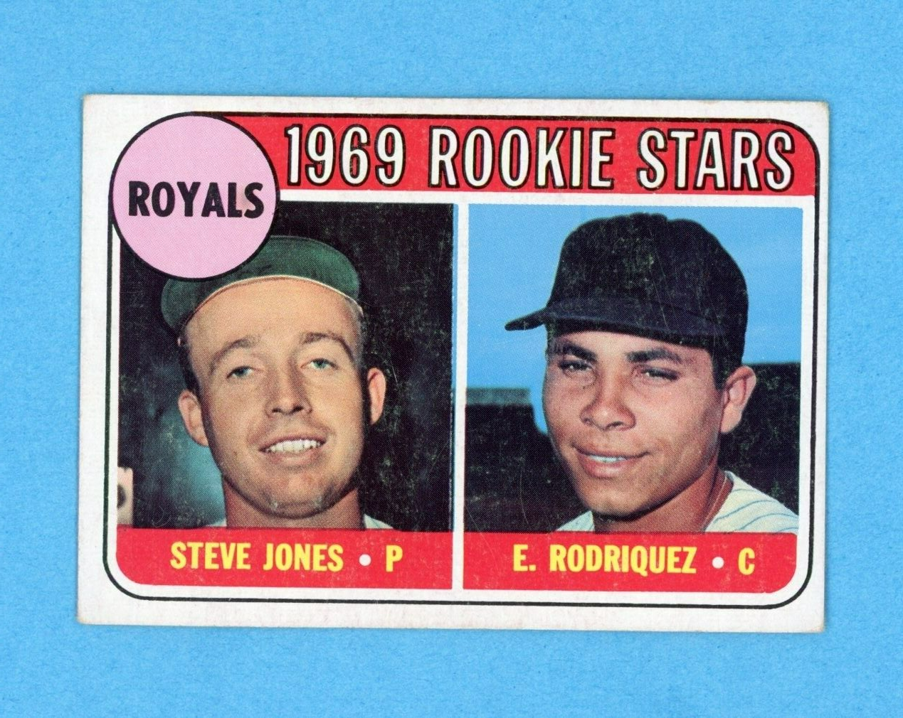 1969 Topps #49 Royals Rookie Stars Baseball Card Vg/Ex quez variation