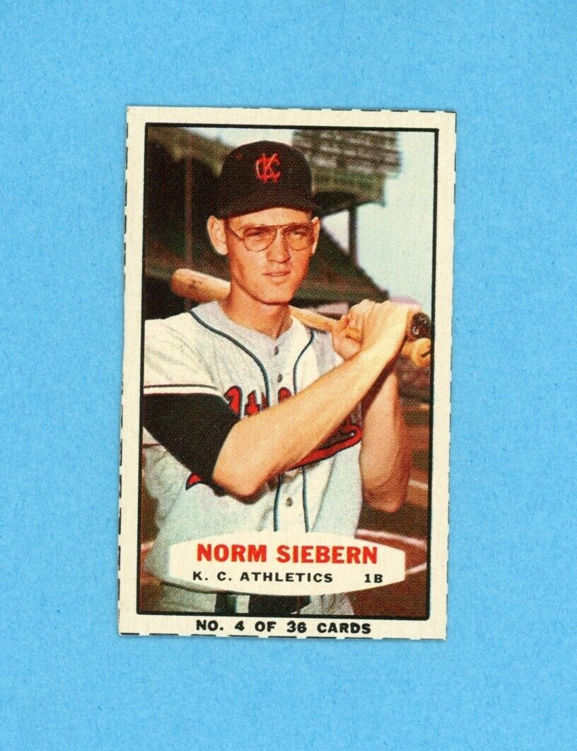 1963 Bazooka #4 Norm Siebern Kansas City Athletics Baseball Card