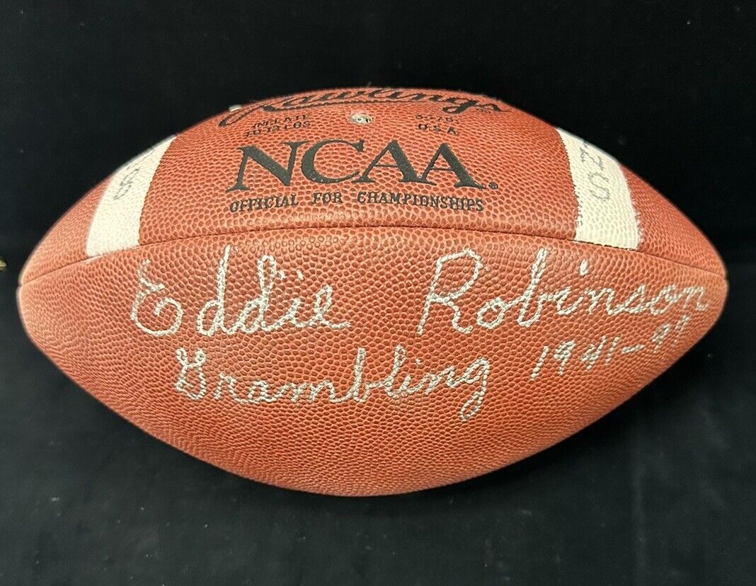 Eddie Robinson 1941-97 Grambling State 408 Wins SIGNED Football w/ hologram