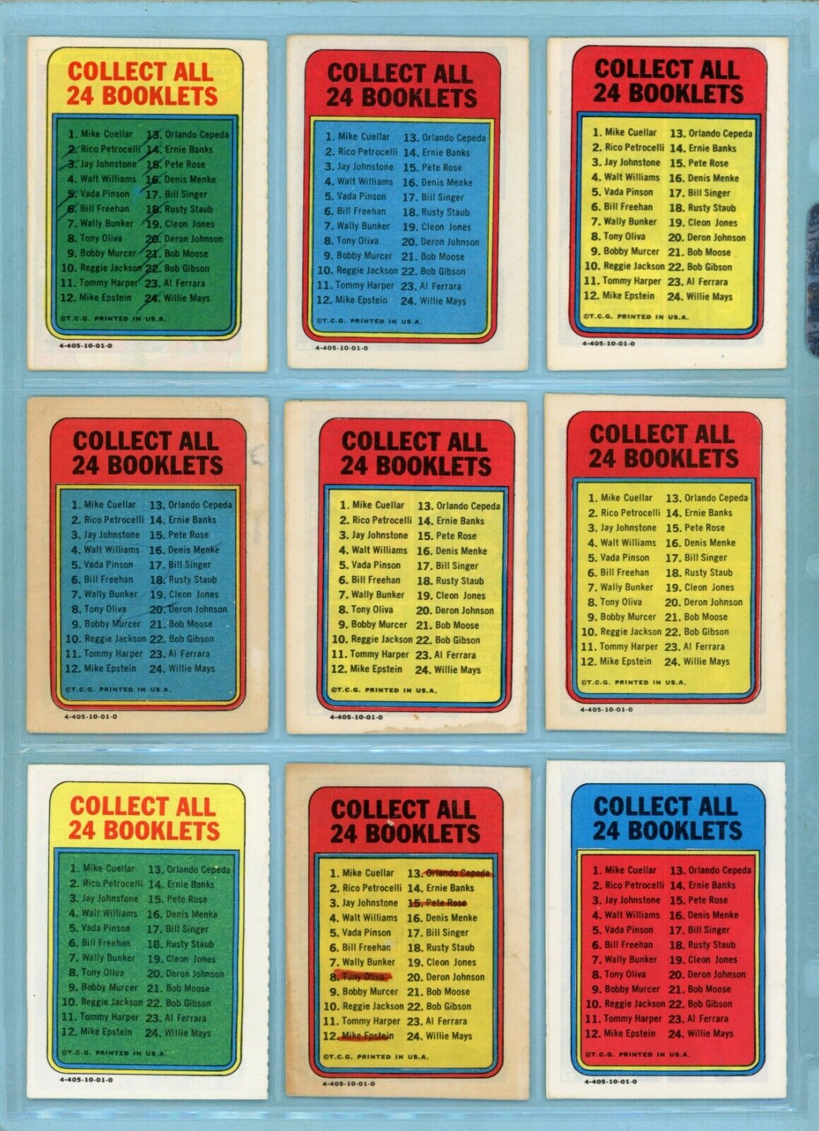 1970 Topps Story Booklets Complete Set of 24 Low Grade