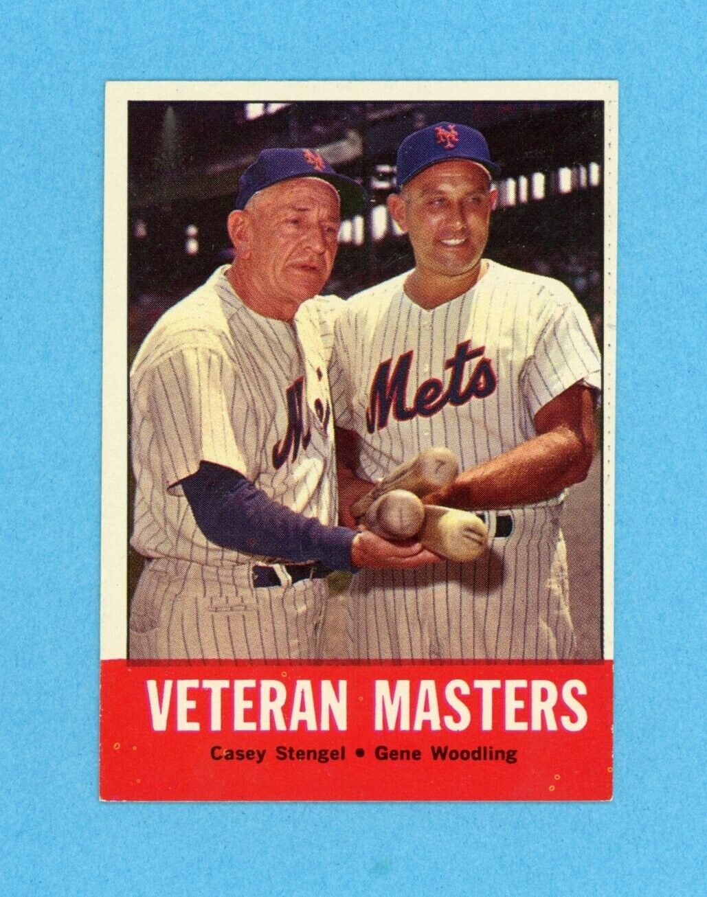 1963 Topps #43 Veteran Masters New York Mets Baseball Card NM prt isu